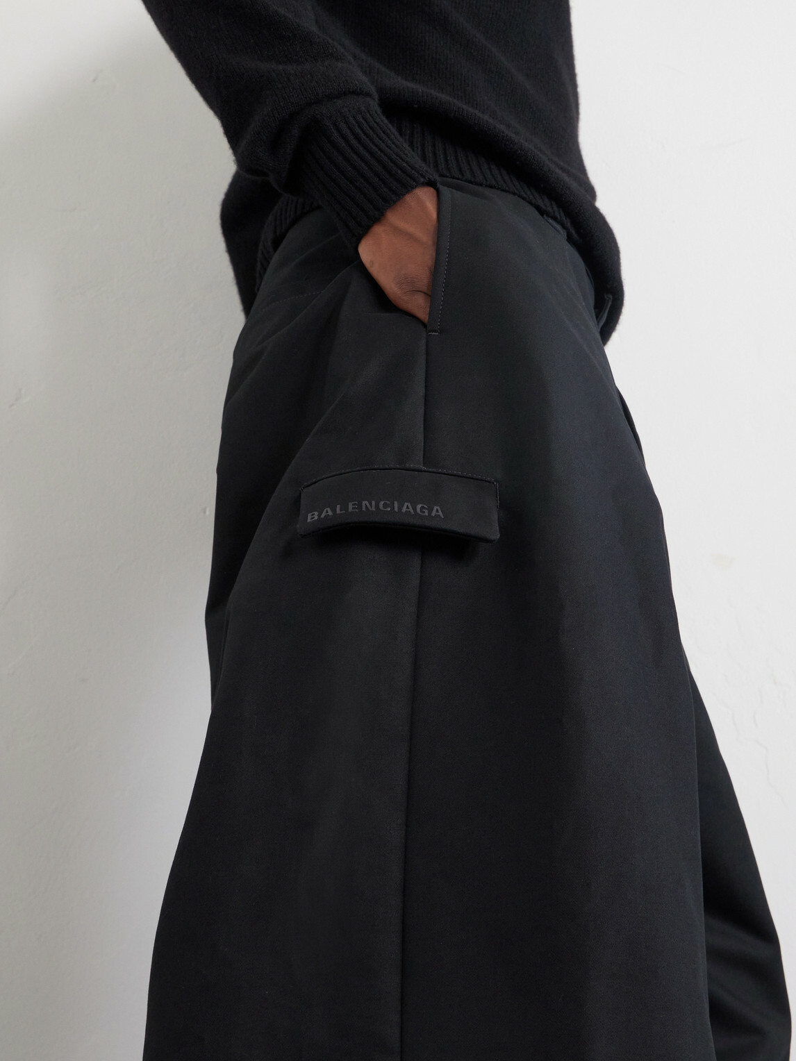 Balenciaga - Straight-Leg Cotton-Gabardine Trousers - Black Balenciaga