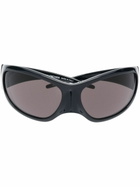 Balenciaga Eyewear Black Skin XXL Cat-Eye Sunglasses