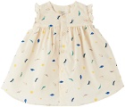 Petit Bateau Baby Beige Dress & Bloomers Set