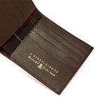 Barbour Men's Grain Leather Billfold Wallet in Dark Brown