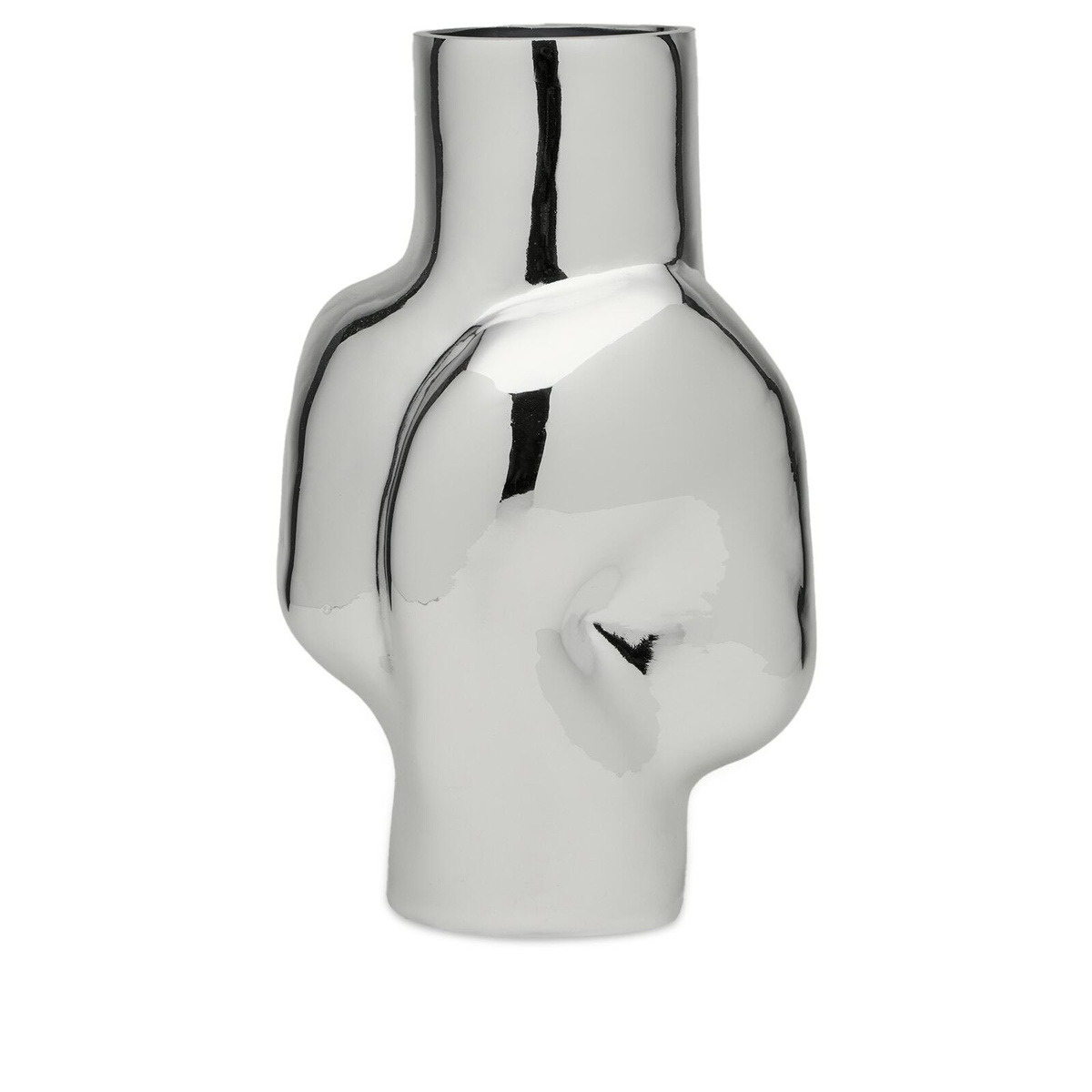 HKliving Gleam Glass Vase - High in Chrome 
