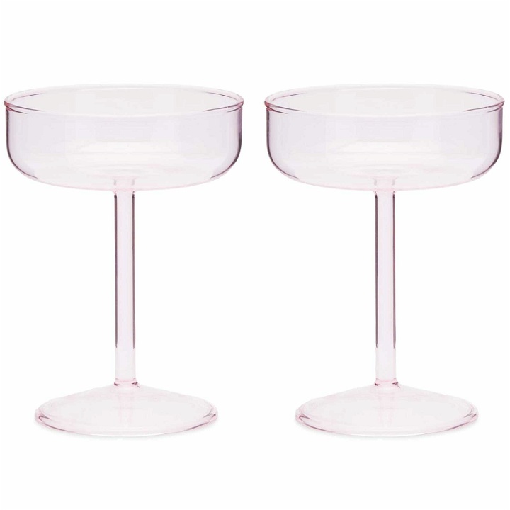 Photo: HAY Tint Coupe Glass - Set of 2 in Pink