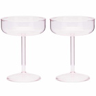 HAY Tint Coupe Glass - Set of 2 in Pink