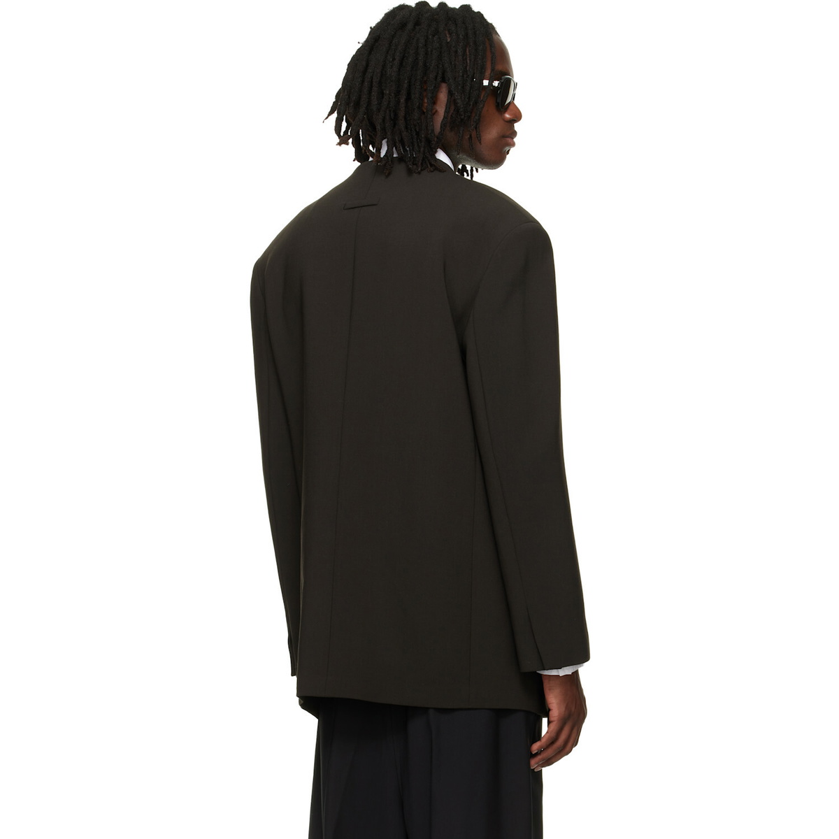 Fear of God Brown Double Weave Wool Crewneck Blazer