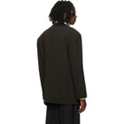 Fear of God Brown Double Weave Wool Crewneck Blazer