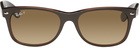 Ray-Ban Brown New Wayfarer Classic Sunglasses