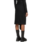 Sacai Black Denim Asymmetric Skirt