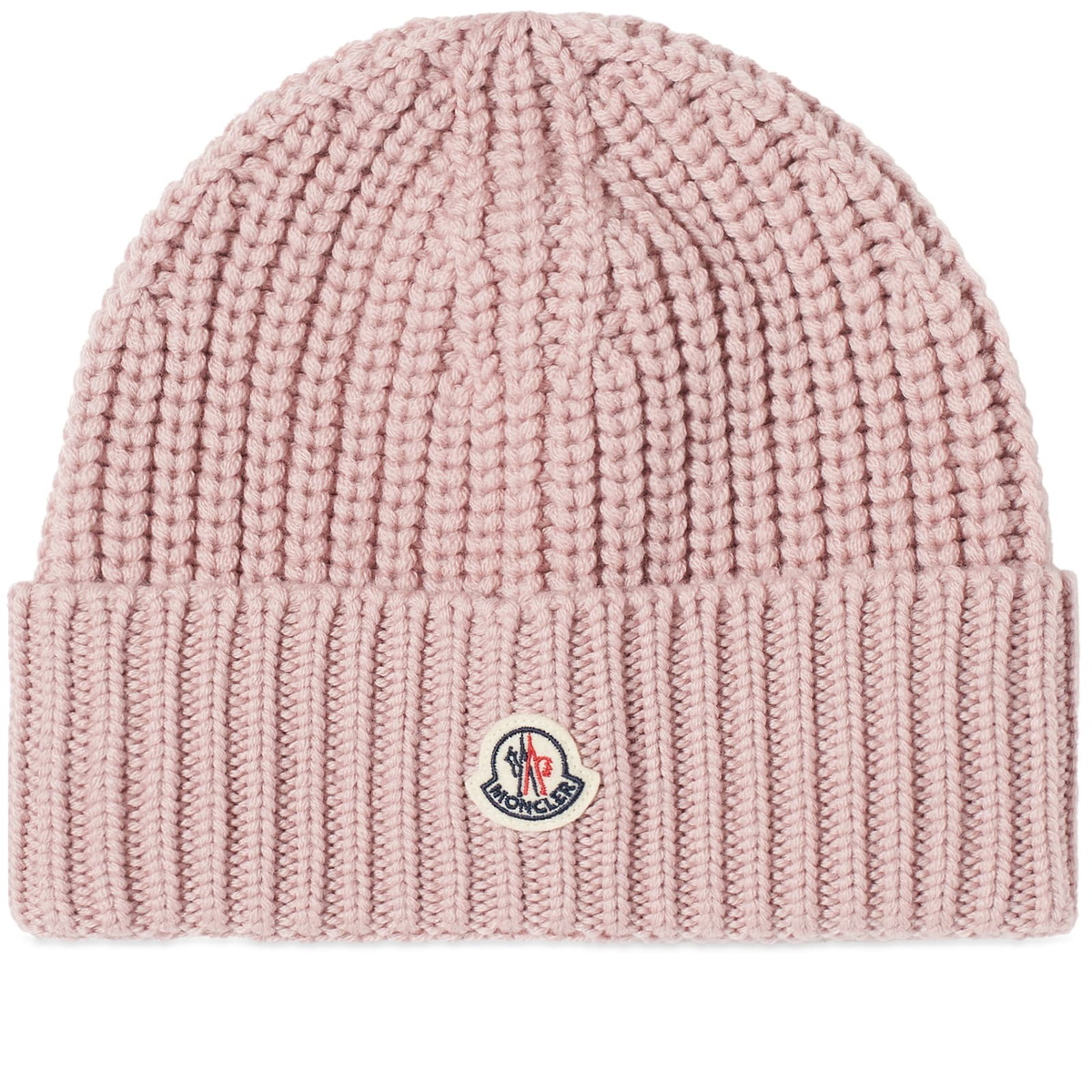 Moncler Women's Logo Beanie Hat in Pink Moncler