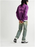 Stray Rats - Logo-Print Cotton-Jersey Sweatshirt - Purple