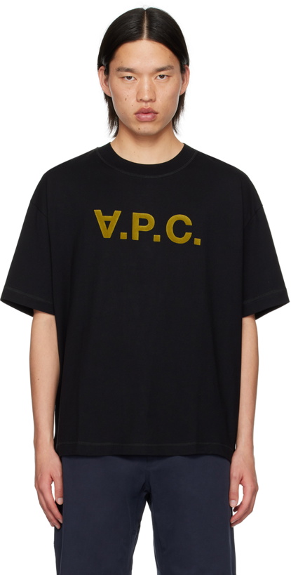Photo: A.P.C. Black Oversize Grand 'V.P.C.' T-Shirt