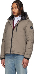 Canada Goose Taupe 'Black Label' Lodge Hooded Down Jacket