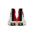 Converse White and Red Logo Play Chuck 70 High Sneakers