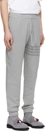 Thom Browne Gray Overdyed Solid Loopback 4 Bar Sweatpants