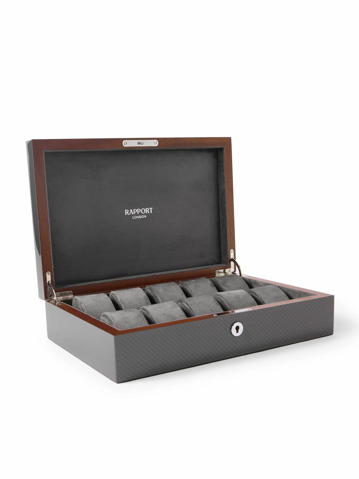 Rapport London - Carbon Fiber and Wood 8-Piece Watch Box