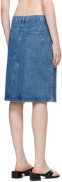 Paloma Wool Blue Crowd Denim Midi Skirt