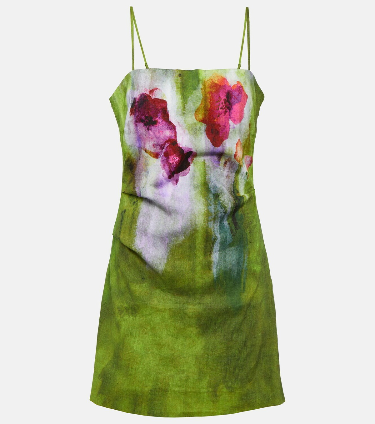 Acne Studios Floral linen-blend minidress Acne Studios