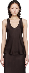 ANINE BING Brown Lea Top