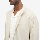 GCDS Men's Linen Logo Track Jacket in Off White