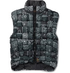 KAPITAL - Bandana-Print Woven Padded Shell Gilet - Black