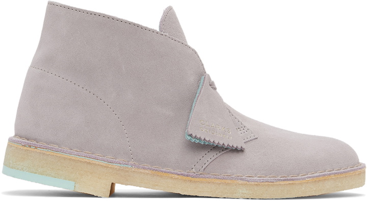 Photo: Clarks Originals Grey Suede Desert Boots