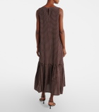 Asceno Polka-dot silk midi dress