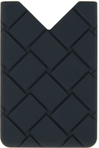 Bottega Veneta Navy Rubber Card Holder