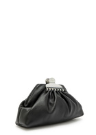 Marc Jacobs The Claw Clip Small Leather Clutch - Black - One Size