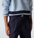 Stone Island Belted gabardine straight pants