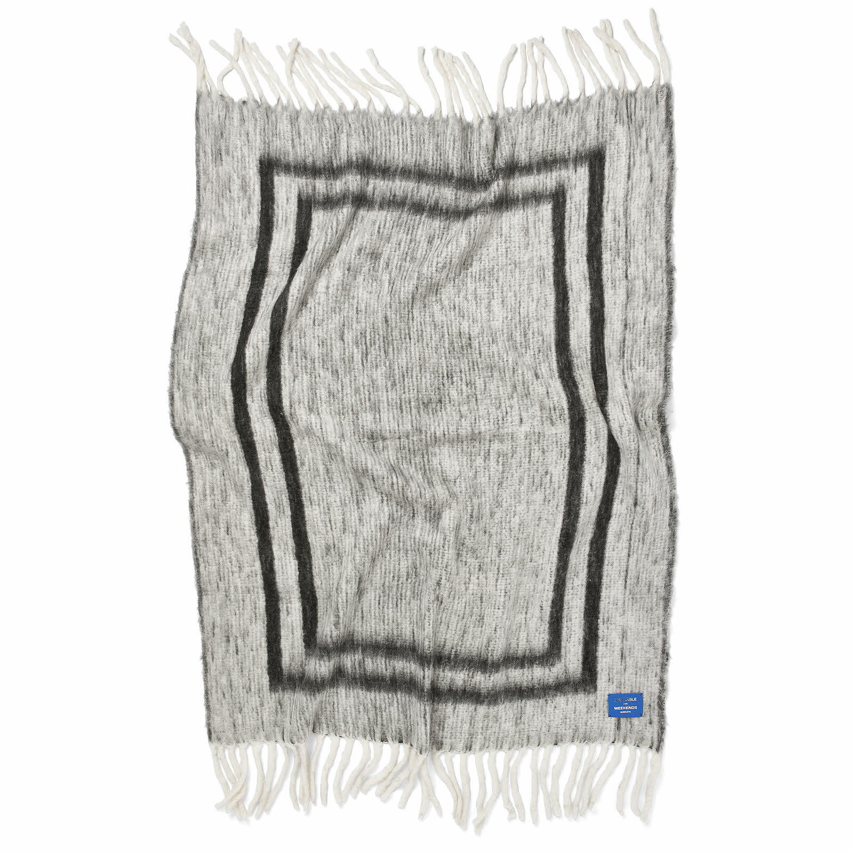 Bongusta Weekend Plaid Blanket in Cream/Ink 