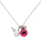 Marni Silver & Pink Resin Pendant Necklace