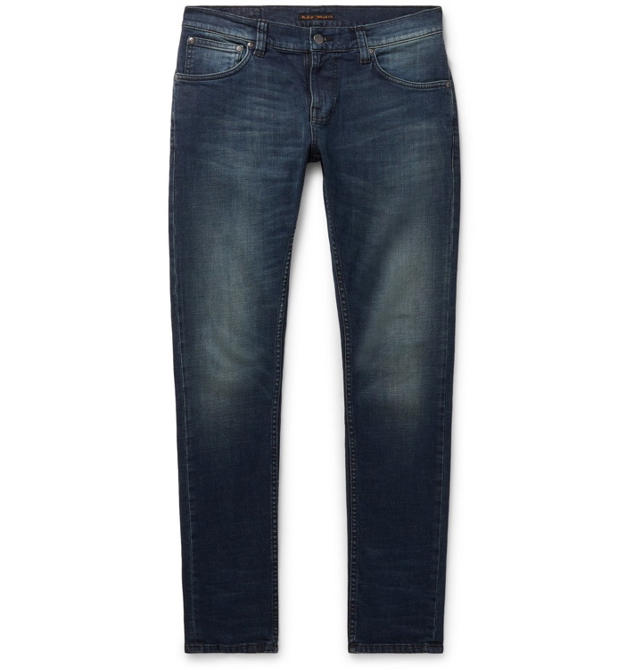 Photo: Nudie Jeans - Tight Terry Skinny-Fit Organic Stretch-Denim Jeans - Blue