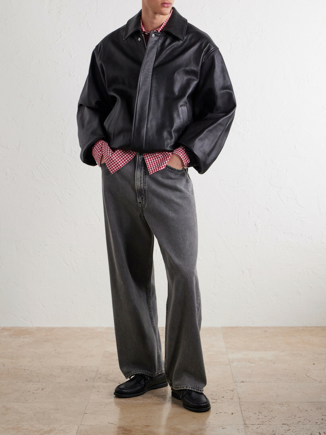 OrSlow - Super Dad's Wide-Leg Jeans - Gray