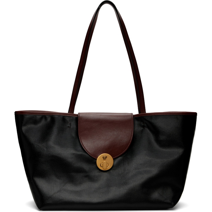 Photo: Versace Black Vivian Small Coated Canvas Tote