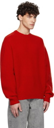 YLÈVE Red Brushed Wool Sweater