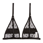 Fleur du Mal Black Dot Lace Triangle Bra