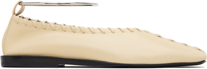Photo: Jil Sander Beige Ring Ballerina Flats