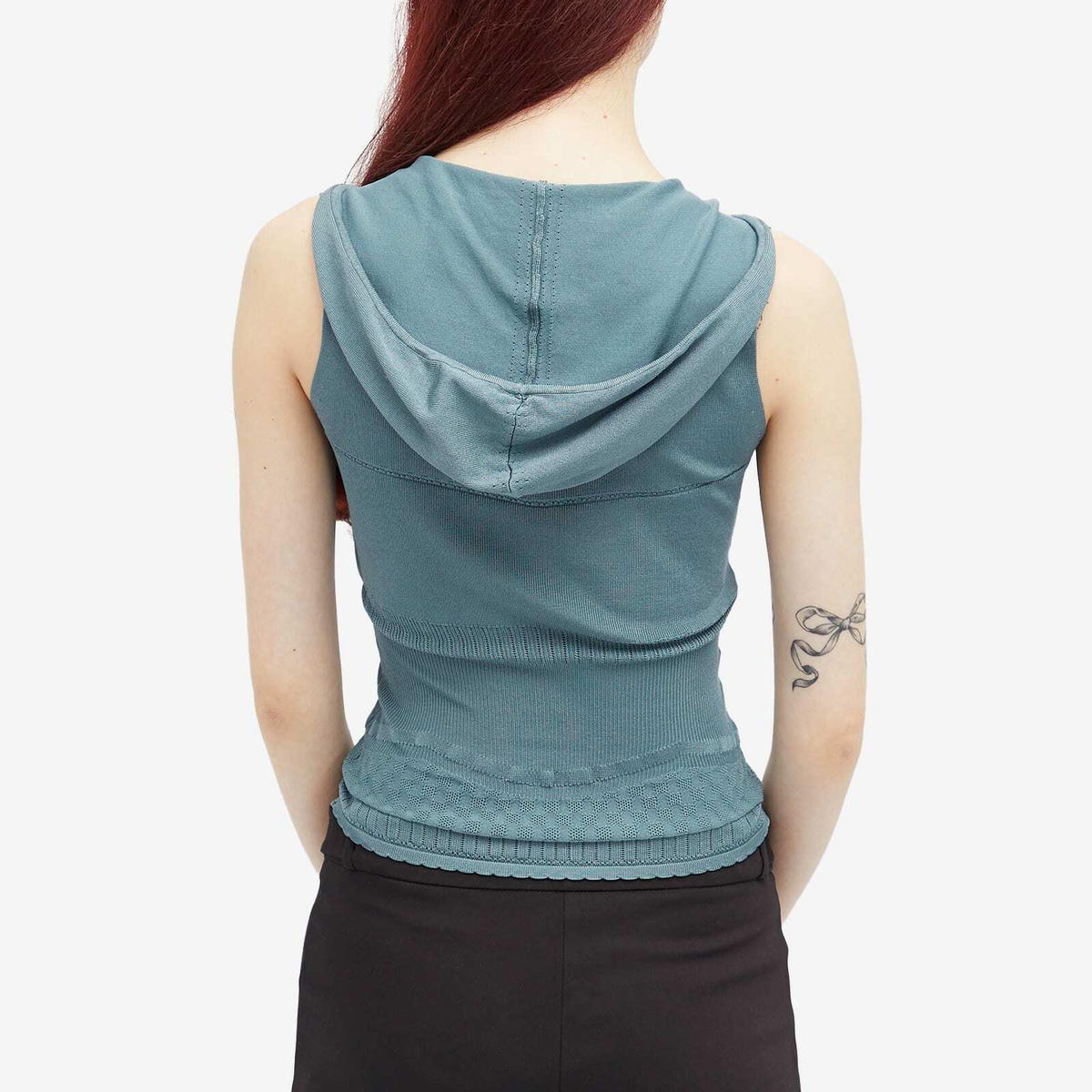 Peachy Den Women's Elsa Knit Hoodie in Petrol