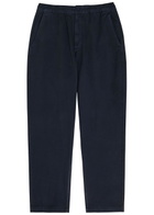 Wax London Tapered Cotton-twill Trousers Navy