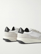 Common Projects - Track 80 Leather-Trimmed Suede and Ripstop Sneakers - White