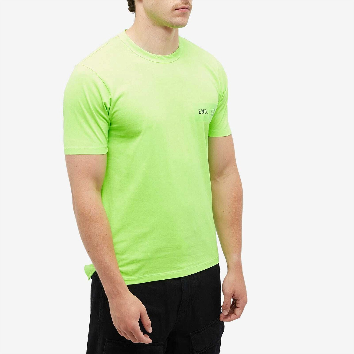 END. x C.P. Company ‘Adapt’ Plated Fluo Jersey T-shirt in Green C.P. Company