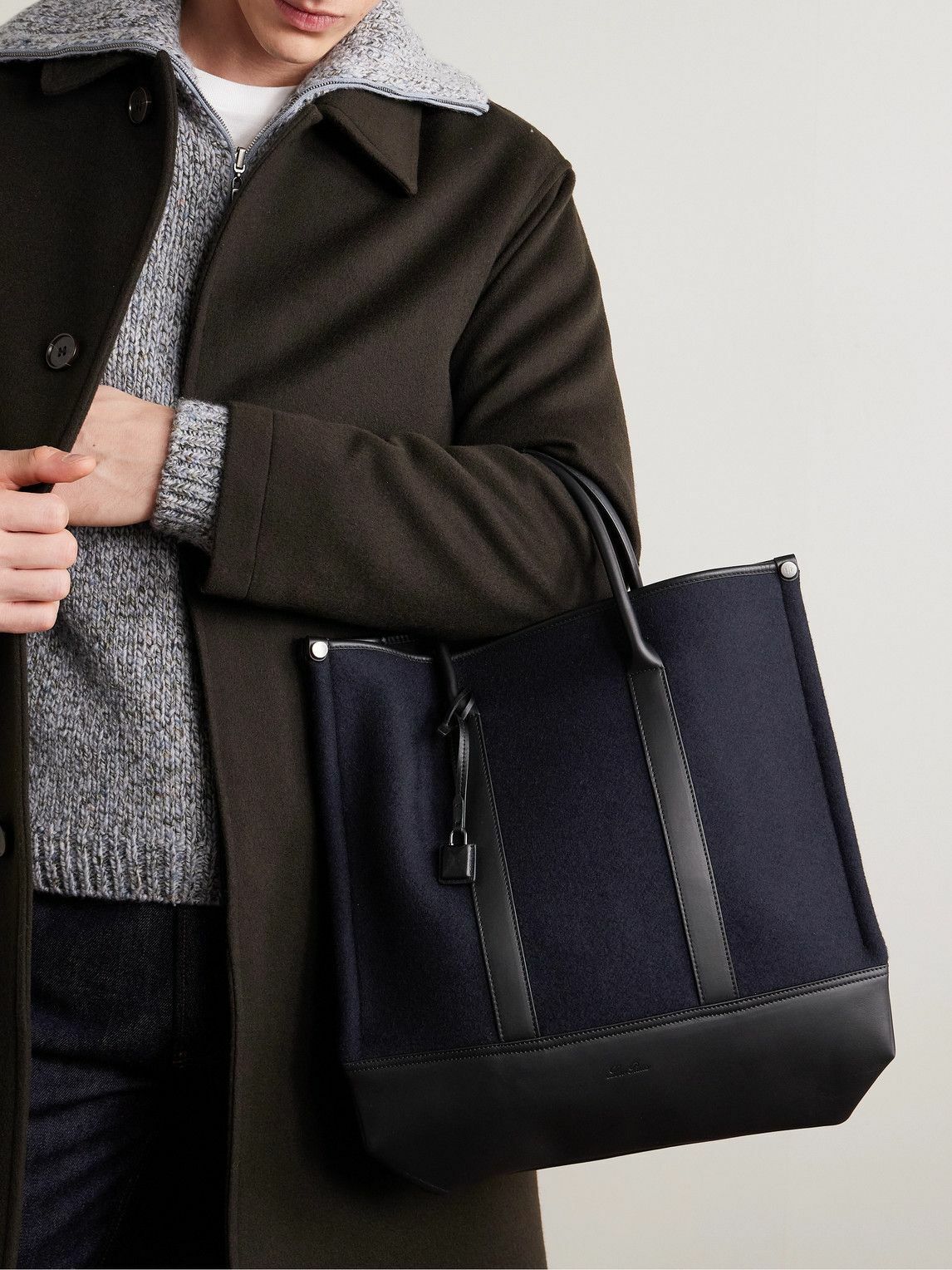 Loro Piana - Beam Small Leather-Trimmed Cashmere Tote Bag