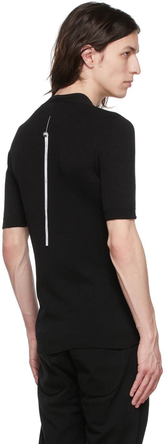 Label Under Construction Black Cotton T-Shirt