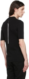 Label Under Construction Black Cotton T-Shirt
