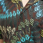 Marcelo Burlon Men's Feather Print Hawaii Vacation Shirt in Brown