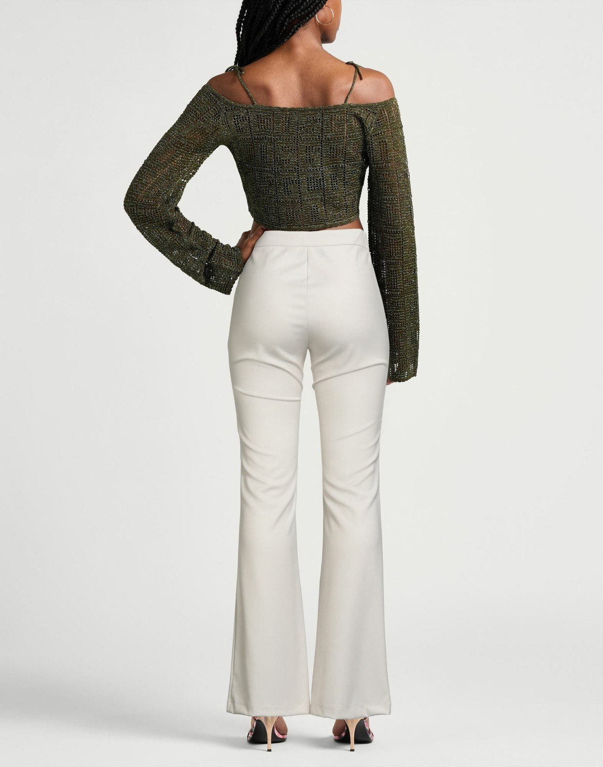 Andreādamo Womens Pants in Off white