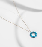 Mateo 14kt gold pendant necklace with turquoise