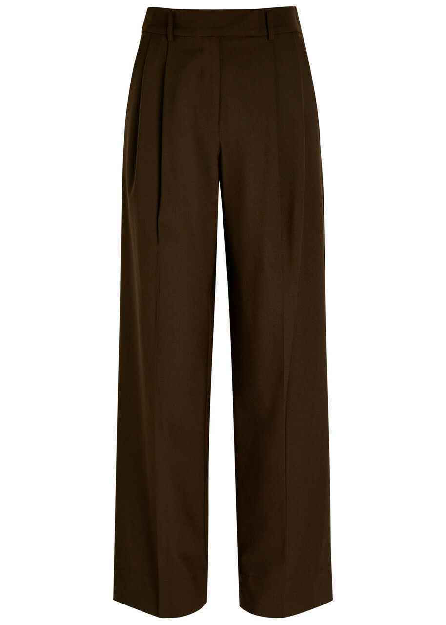 Esse Studios Onus Pleated Woven Trousers Brown