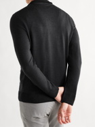 Canali - Slim-Fit Wool Half-Zip Sweater - Black