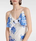 Rodarte Floral silk slip dress