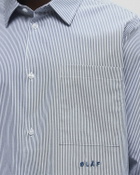 ØLÅF OXFORD STRIPE SHIRT LS Blue Mens Longsleefe